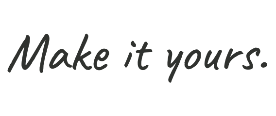 Caveat: Make it yours.. Fixed specimen rendered from the original font.