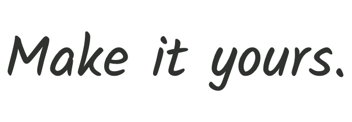Kalam: Make it yours.. Fixed specimen rendered from the original font.